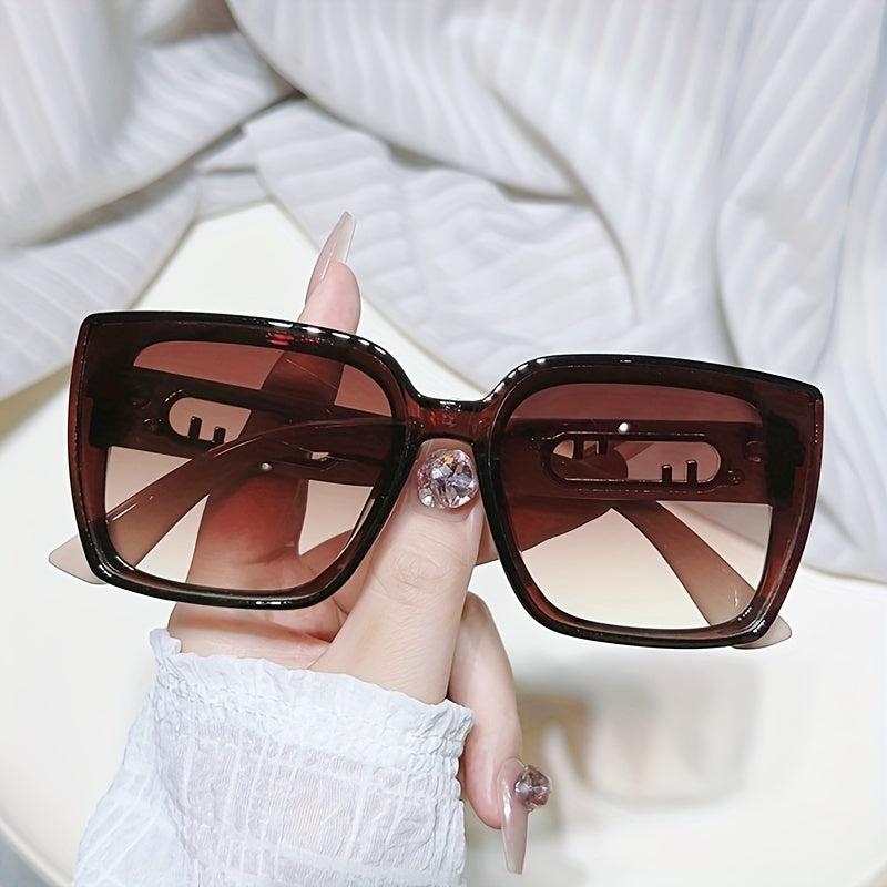 Large Square Sunglasses Casual Gradient UV400 Sun Shades