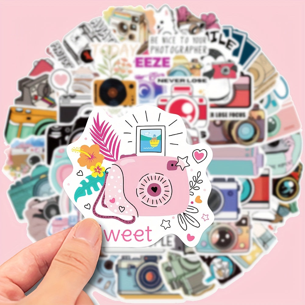 50pcs Camera Photography Waterproof Stickers for Decorating - Christmas Theme