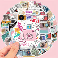 50pcs Camera Photography Waterproof Stickers for Decorating - Christmas Theme