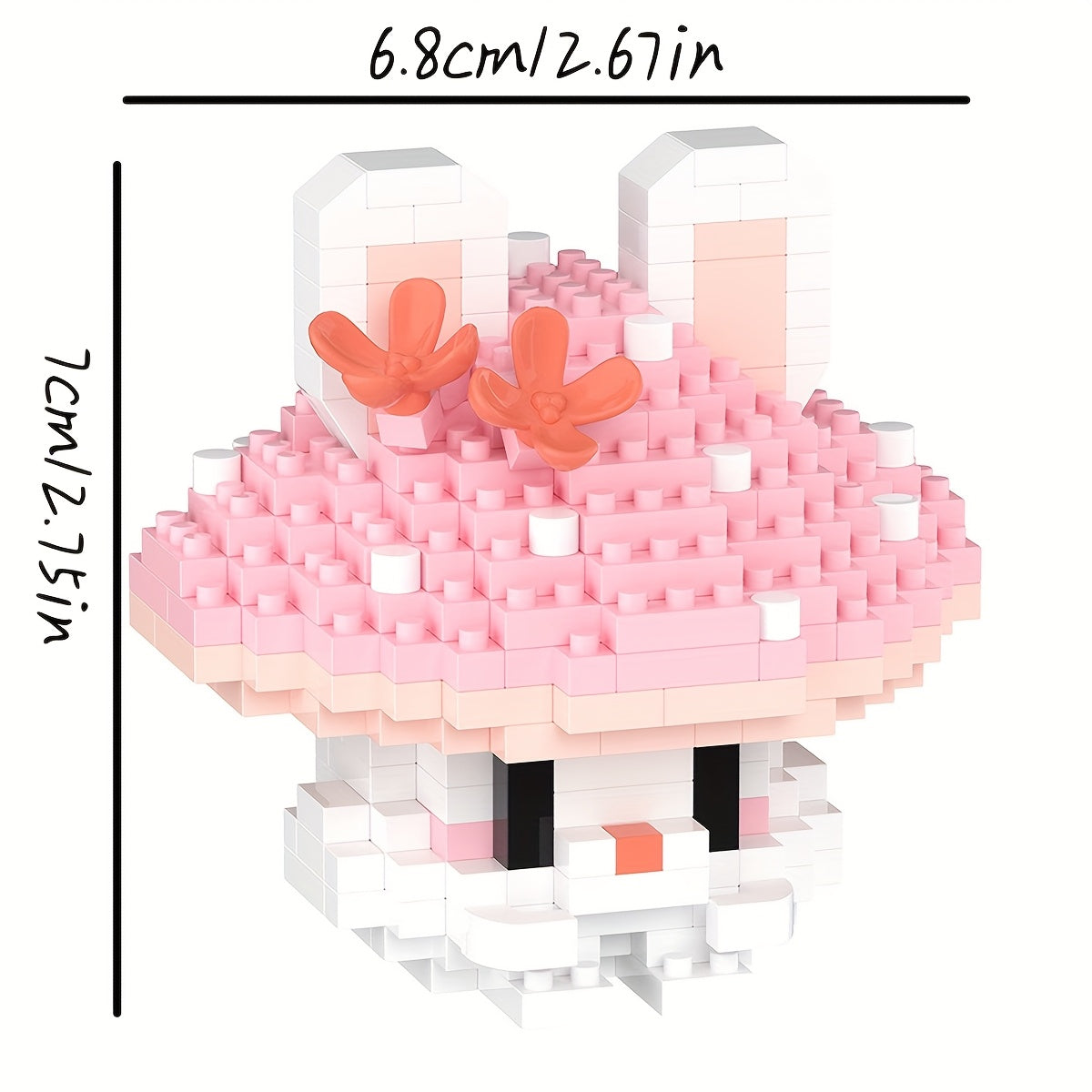 6pcs Mushroom Building Blocks Set, 1970pcs Creative Plant Toy, Desktop Ornament