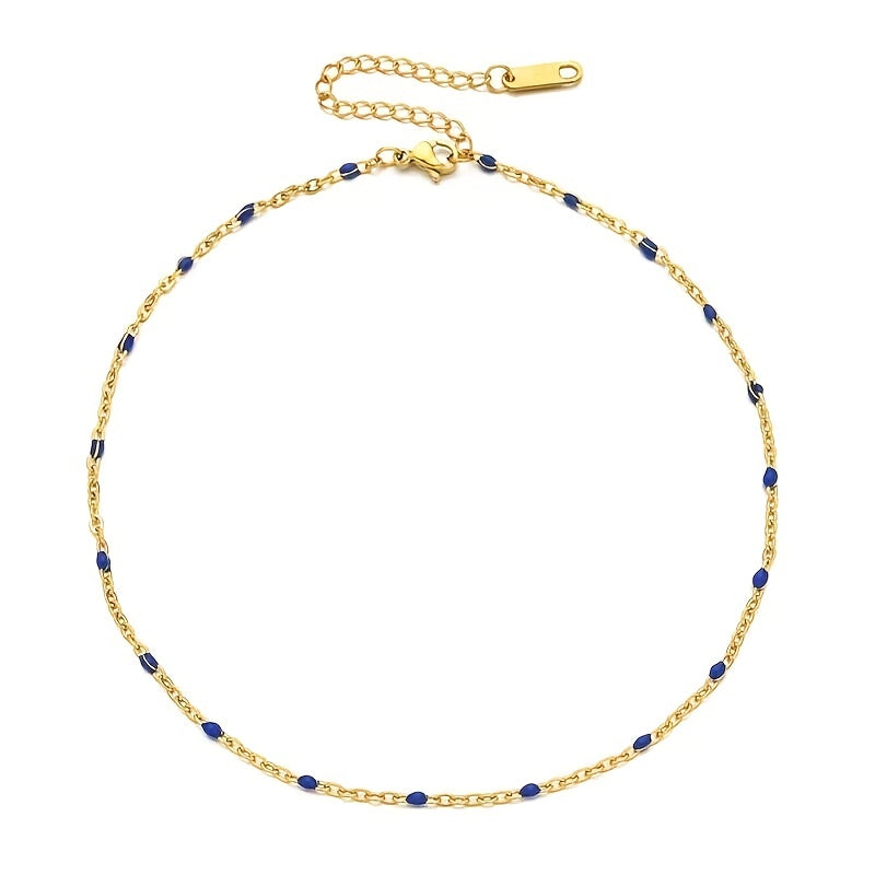 Stainless Steel Anklet Beaded Bells Charm Adjustable Foot Chain