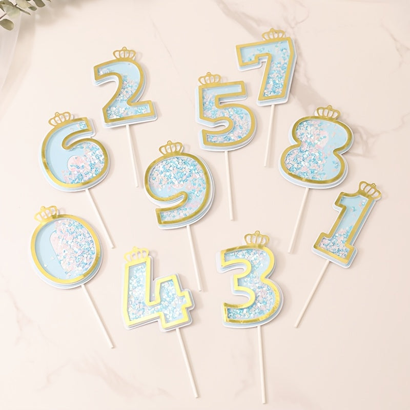 Sequin Crown Digital Number 0-9 Plug In