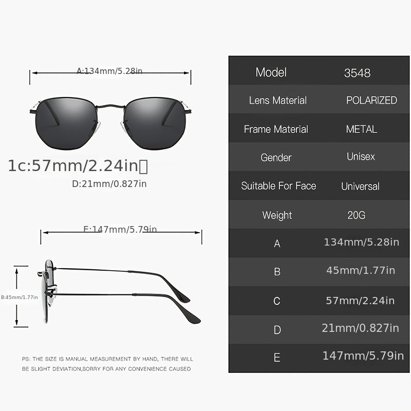 Men's Polarized Metal Sunglasses UV Protection Sports Sunglasses