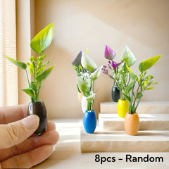 Mini Green Plant Potted Simulation Flower for Dollhouse Ornaments