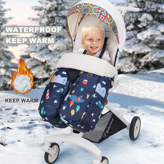 Winter Waterproof Baby Stroller Sleeping Bag Foot Cover