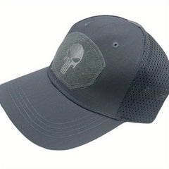 Camouflage Baseball Cap Skull Embroidery Patch Tactical Mesh Trucker Hat