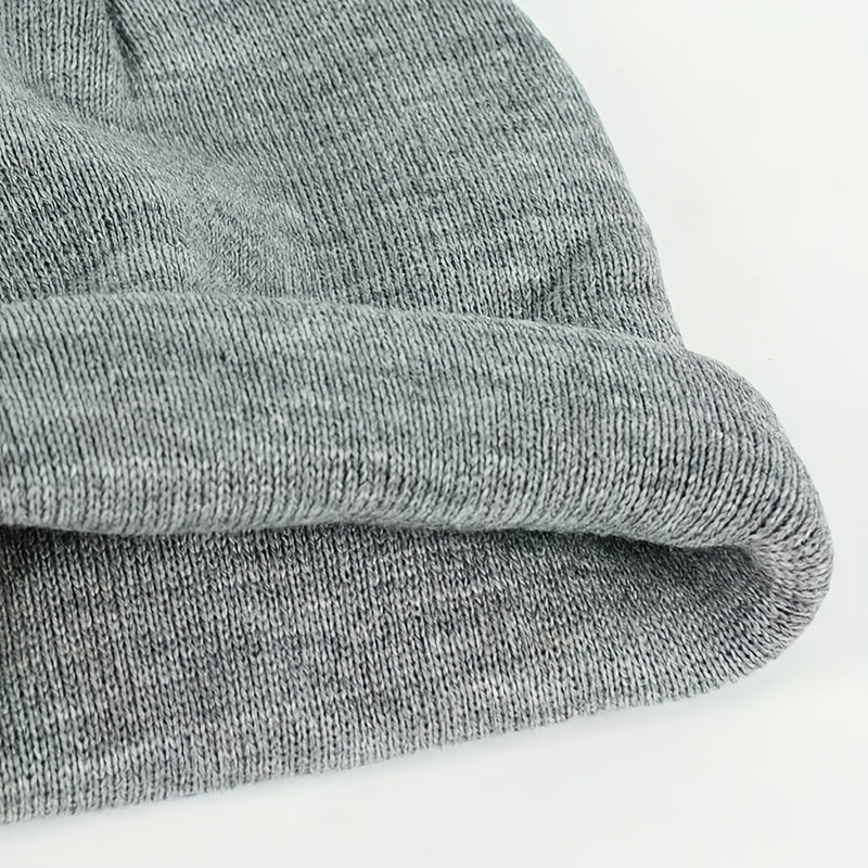 Men's Knitted Winter Hat Coldproof Double Layer Beanie