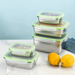 Insulated Lunch Box For Office Workers Stainless Steel Leakproof Food Container