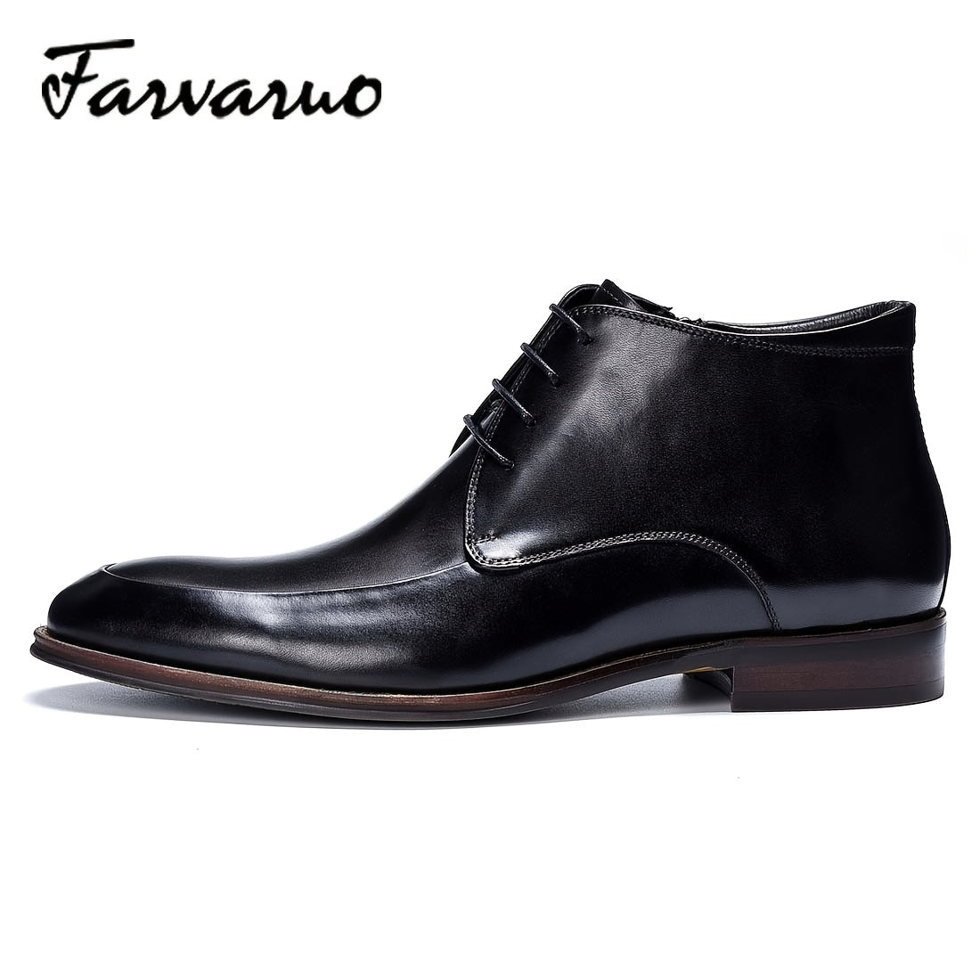 FARVARWO Men's Leather Chukka Boots