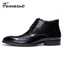 FARVARWO Men's Leather Chukka Boots