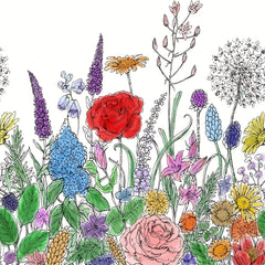 Spring Flowers Leaves Background Clear Stamps for Crafts