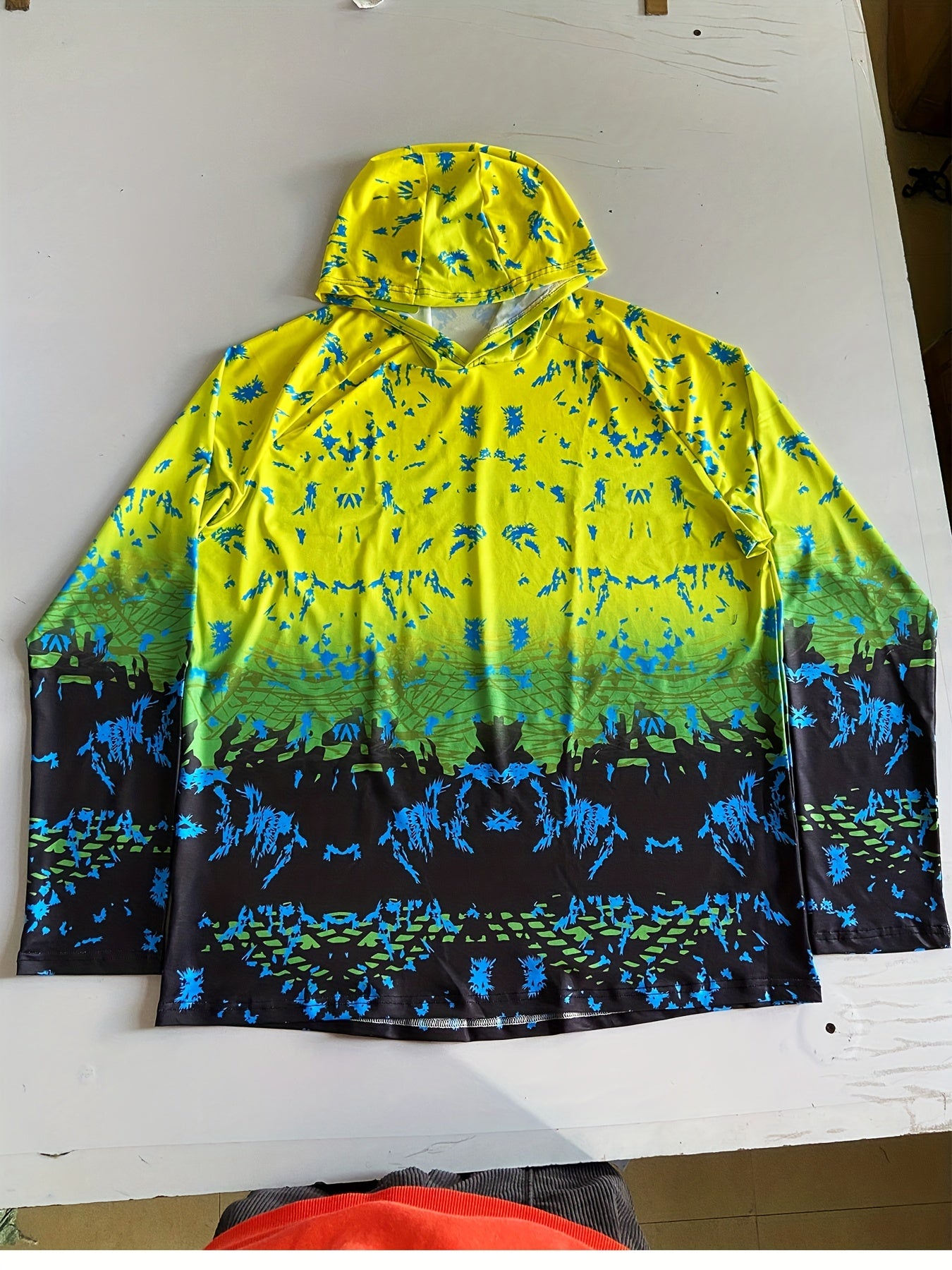 Men's Gradient UPF 50 Sun Protection Hoodie Long Sleeve Quick Dry Tops
