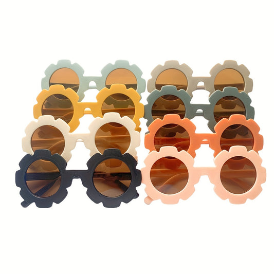 8 Pack Kids Sunglasses with Flower Design - Party Gift for Children