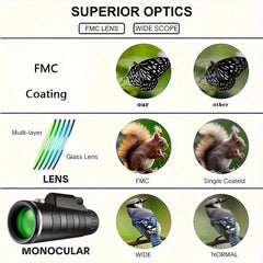 Portable HD Monocular Telescope 10X Magnification Outdoor Travel Camping
