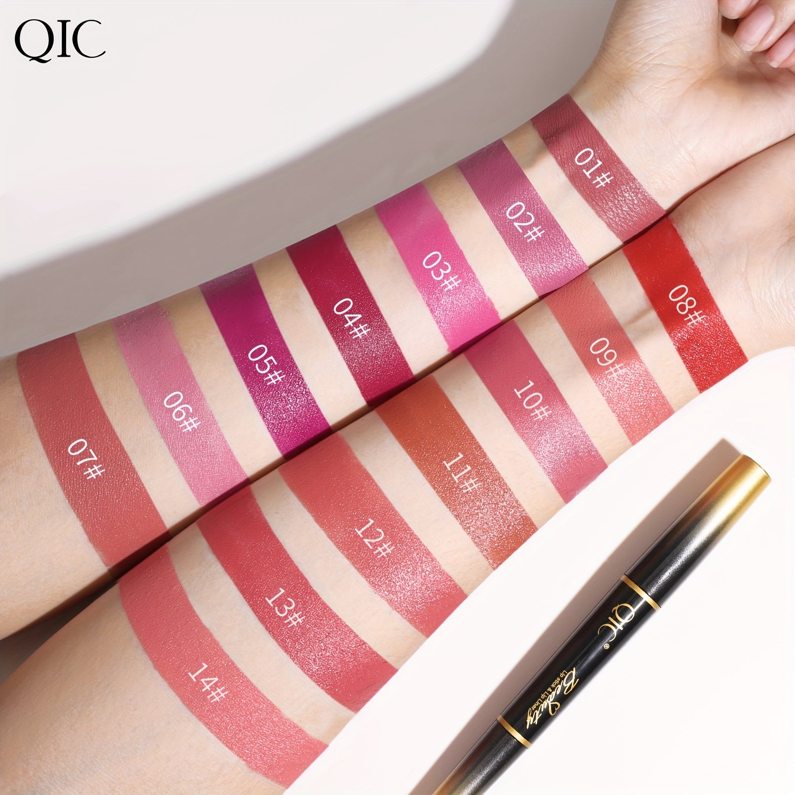 Waterproof Double Ended Lipstick and Lip Liner Pencil Matte Finish