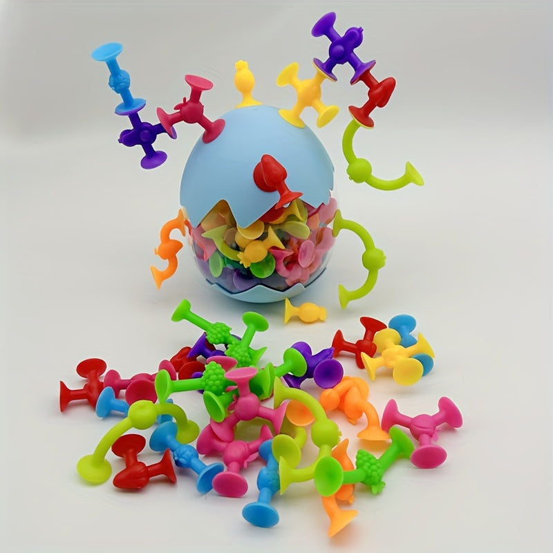 50pcs Fruit Suction Cup Building Blocks Set Creative Construction Kit