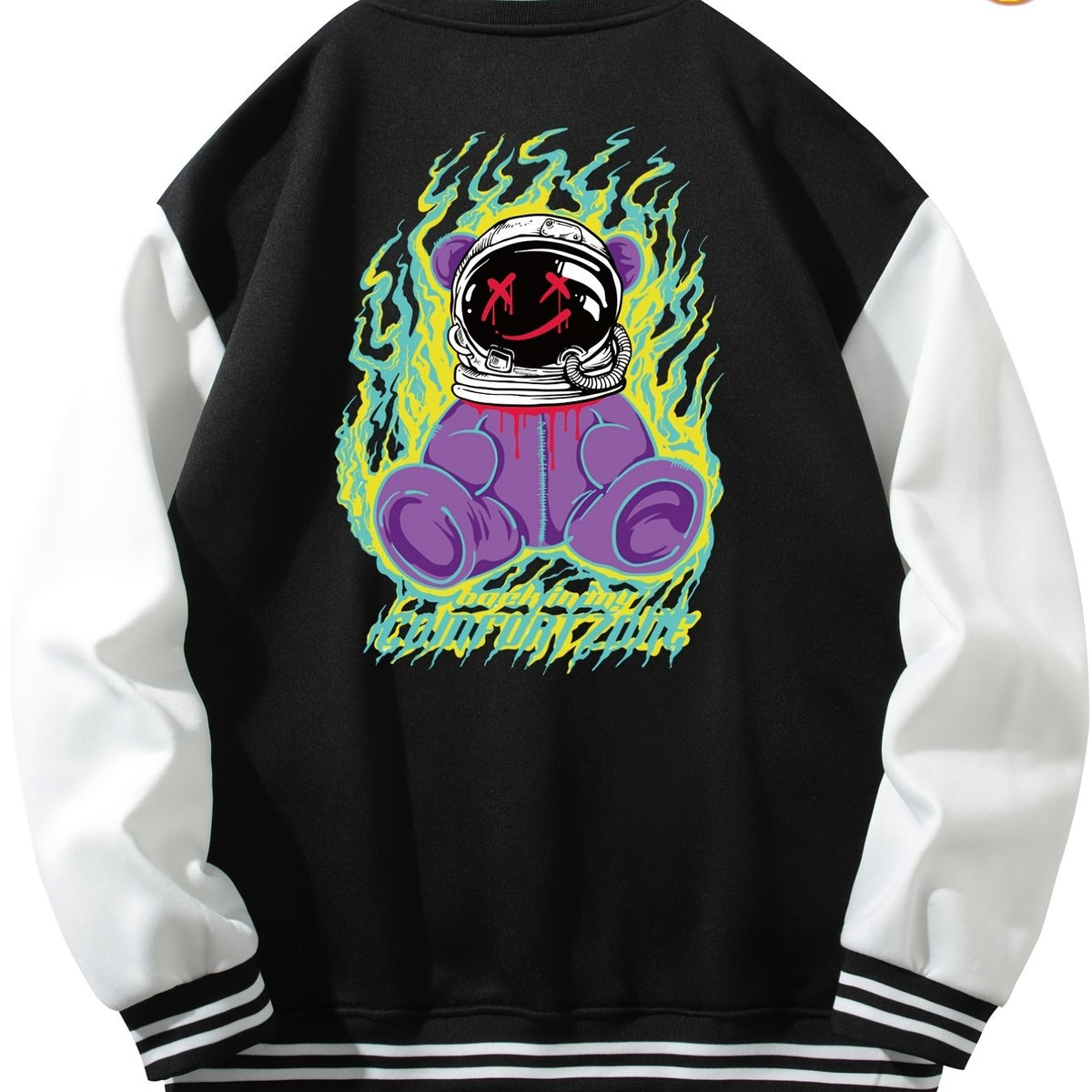 Men's Muppet Bear Jacket with Baseball Collar