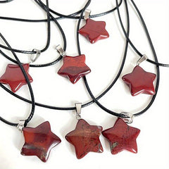 Hexagon Rose Quartz Pendant Necklace Opal Star Jewelry Gift