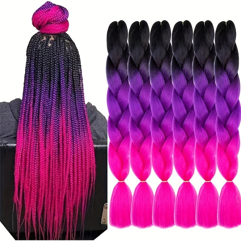 60-96cm Long Jumbo Braiding Hair Ombre Synthetic Braids for Crochet Braids