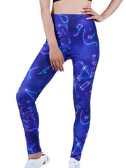 Women's Constellation Printed Yoga Pants High Waist Leggings