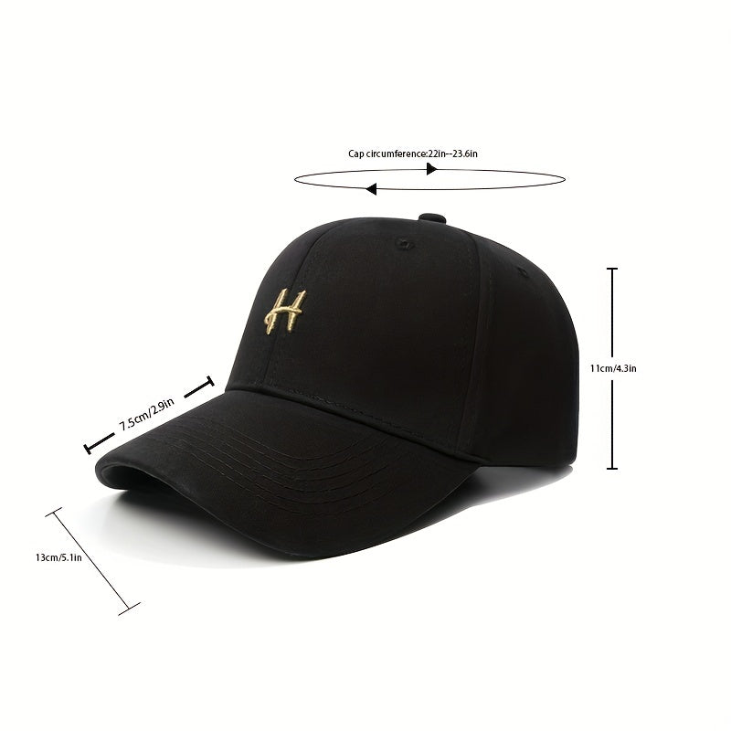 Embroidery Cotton Baseball Cap Solid Casual Couple Dad Hats Unisex