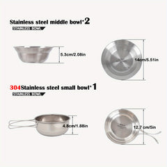 Ramadan Portable Camping Tableware Set with Storage Bag