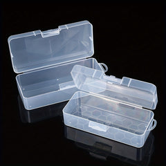 Transparent Plastic Storage Box for Sticky Notes, Stationery, Jewelry, Nail Art