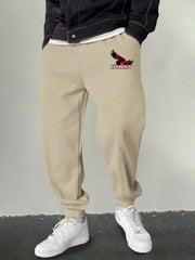 Men's Hawks Graphic Sweatpants Casual Stretchable Drawstring Joggers