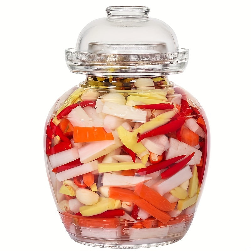 Glass Fermentation Jar with Water Seal Airlock Lid