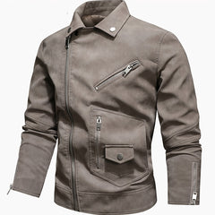 Men's Winter PU Leather Zipper Jacket