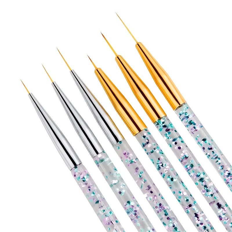 3Pcs Nail Art Liner Brushes Nail Gel Polish Painting Brush Set