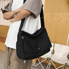 Y2K Canvas Crossbody Bag with Large Capacity - Perfect for School & Business