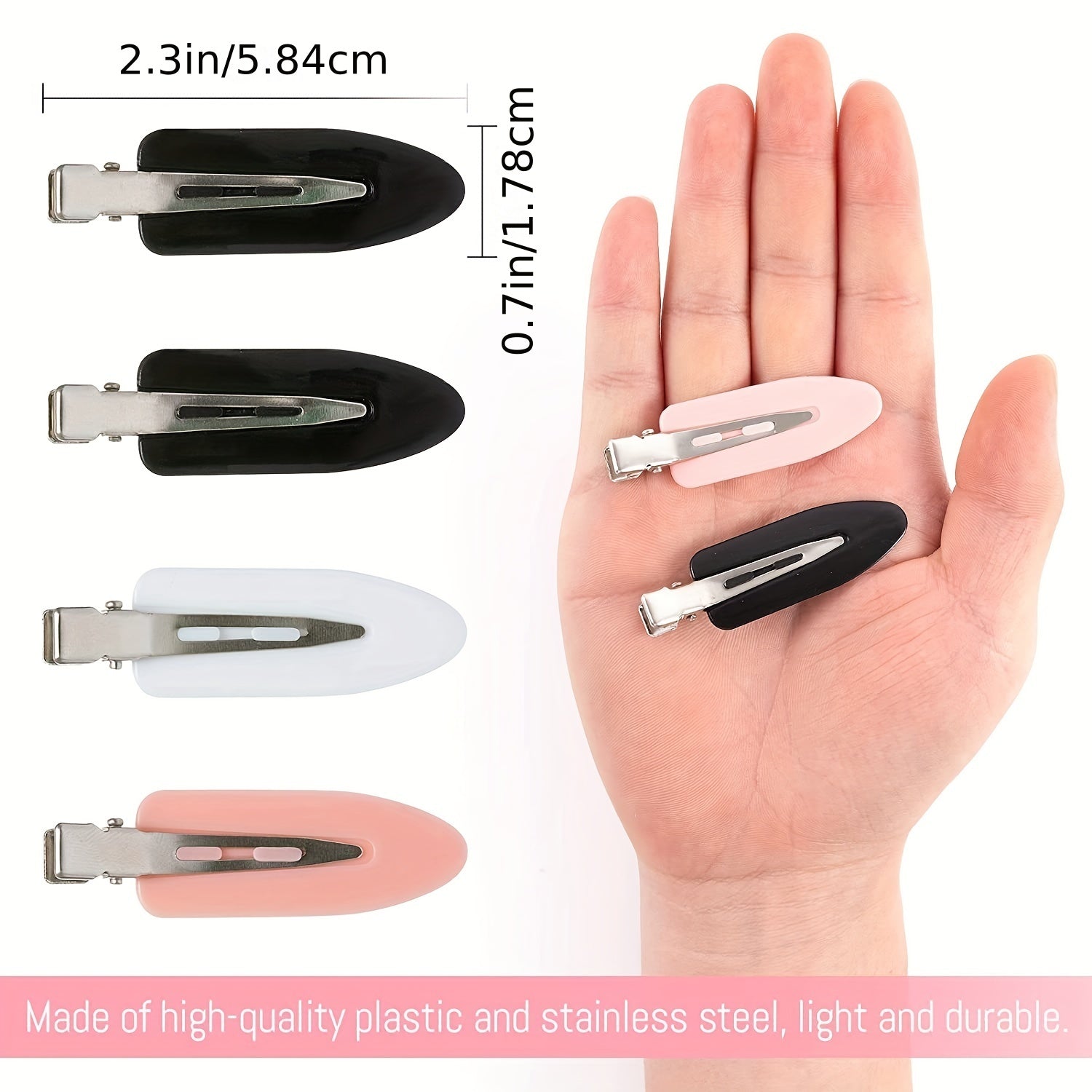 10pcs No Crease Hair Clip For Side Hair Bang Women Makeup Skincare