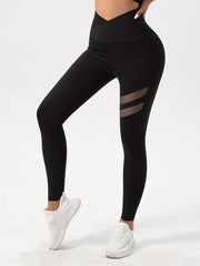 Breathable Mesh Splicing Tight Pants for Yoga Running