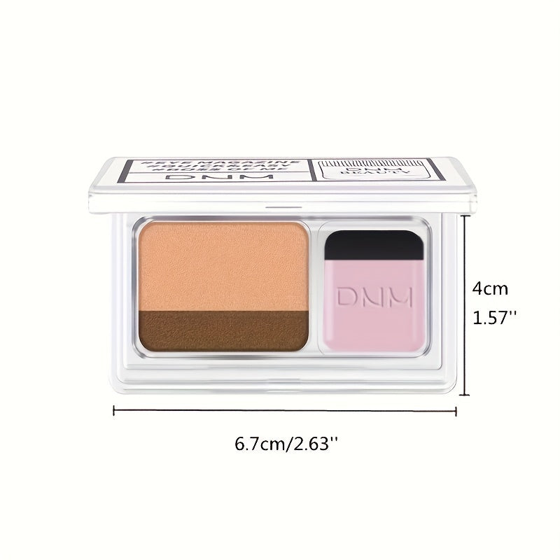 Portable Two Tone Eyeshadow with Smooth Matte Finish and Matching Brush