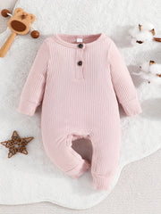 Striped Long Sleeve Romper for Baby Boys & Girls