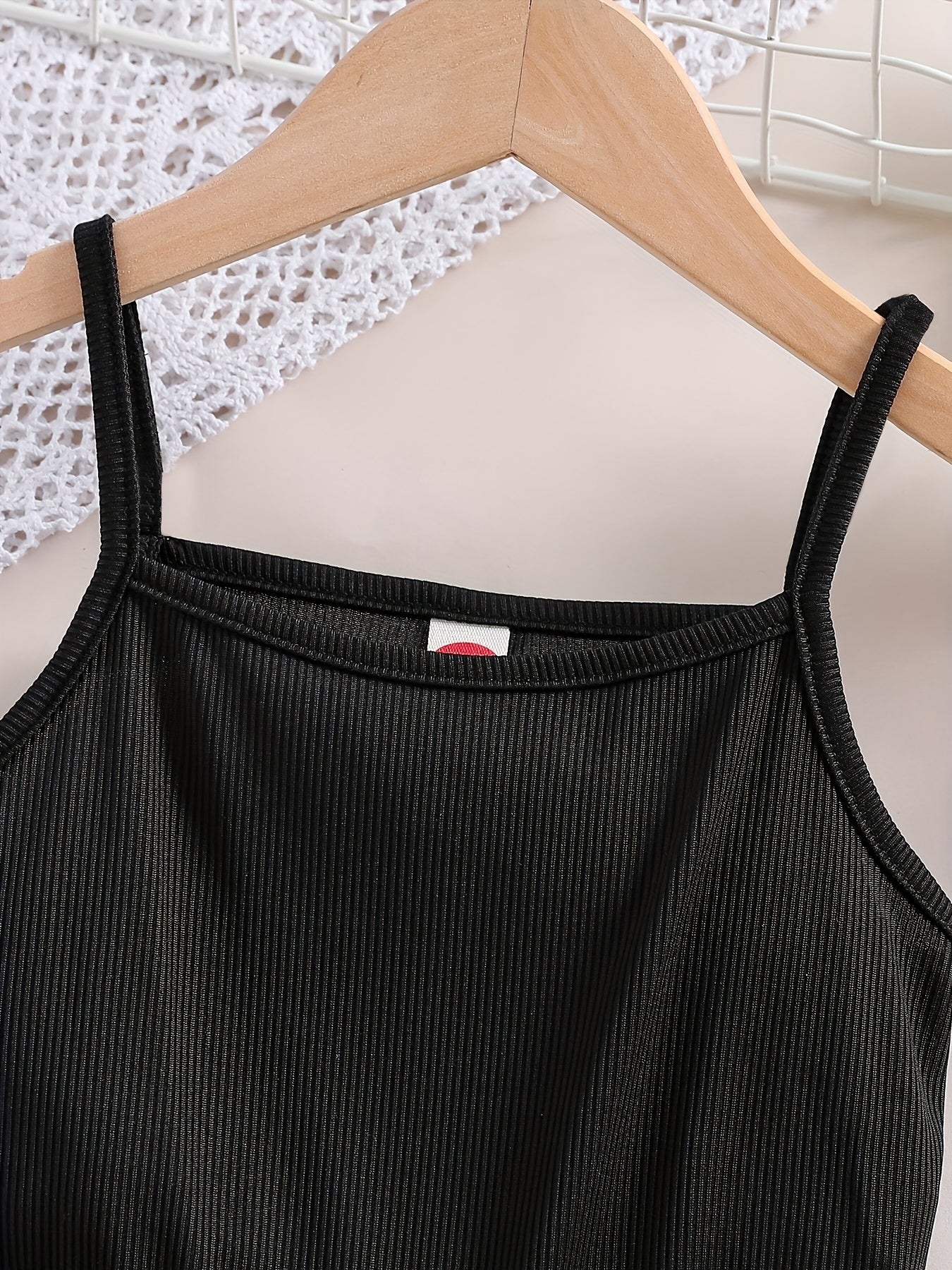 Girls Striped Spaghetti Strap Cami Romper Summer
