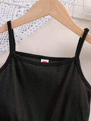 Girls Striped Spaghetti Strap Cami Romper Summer