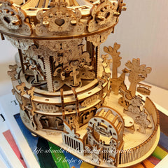3D Wooden Puzzle DIY Music Box Model Toy Gift