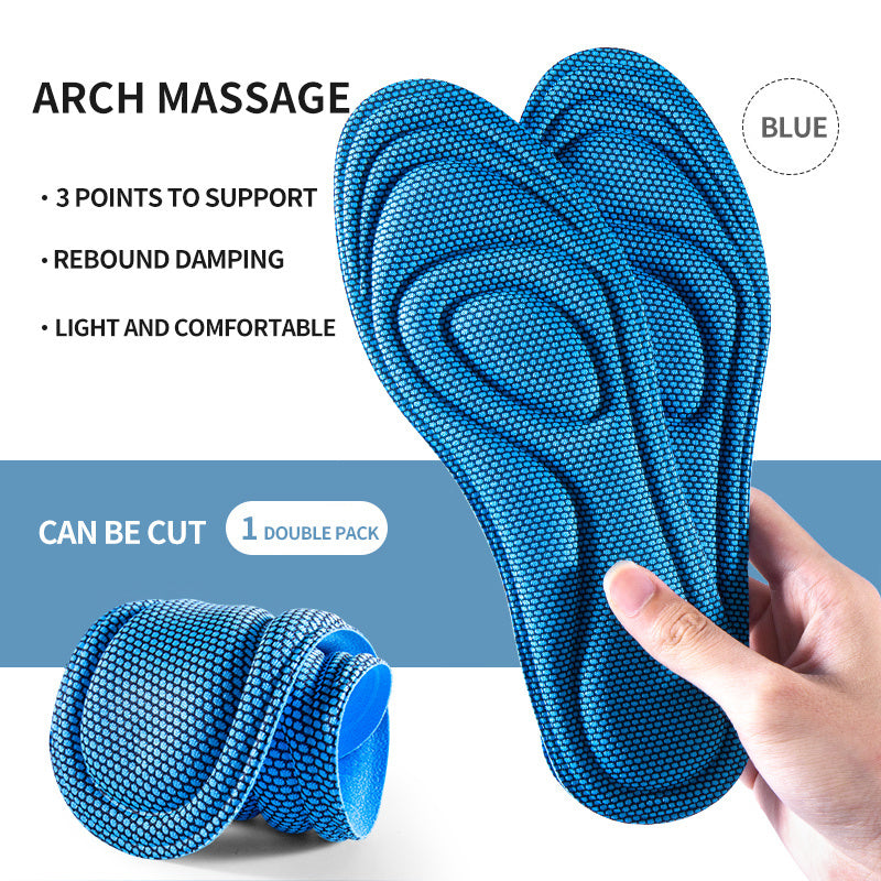 4D Memory Foam Antibacterial Sport Insoles - Feet Care Insoles