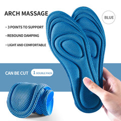 4D Memory Foam Antibacterial Sport Insoles - Feet Care Insoles