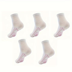5 Pairs Solid Crew Socks Comfy & Soft Mid Tube Socks Women's Stockings