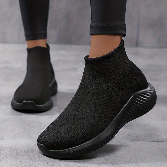Women's Breathable Running Shoes with Thick Bottom - Slip On