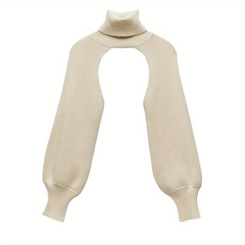 Solid Knitted Shawl Warm Arm Sleeves For Women