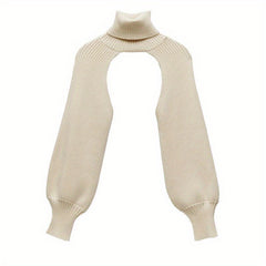 Solid Knitted Shawl Warm Arm Sleeves For Women