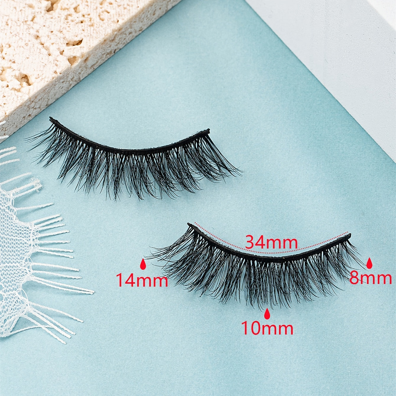 5 Pairs Natural Look False Eyelashes Fluffy Wispy Lashes