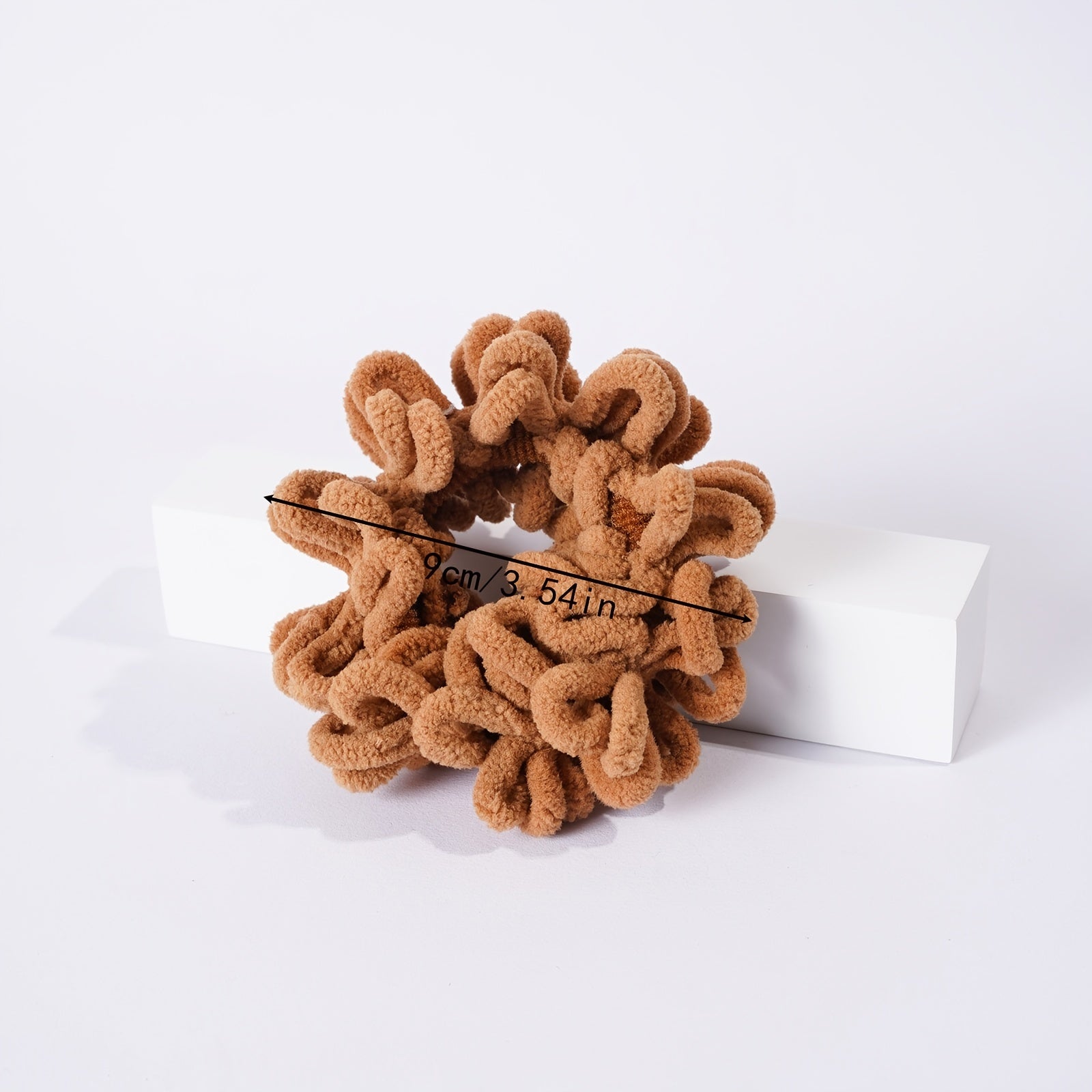 Fluffy Velvet Hijab Scrunchie Solid Hair Ring Tie Bun Clip