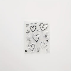 1pc Heart DIY Decorative Transparent Stamp for Scrapbooking Seal