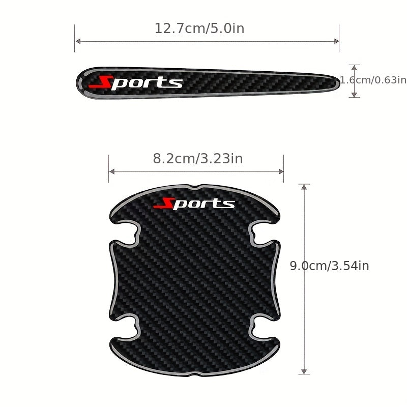 Carbon Fiber Car Door Handle Scratch Stickers