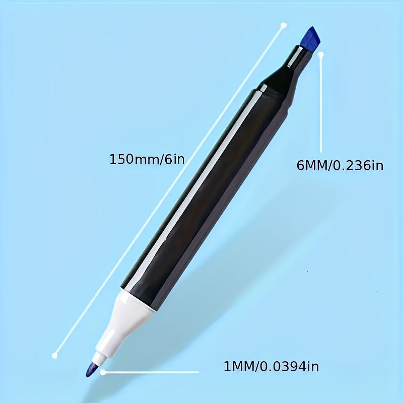 Dual Tip Marker Pen Set for Comics & Sketches - Perfect Holiday Gift